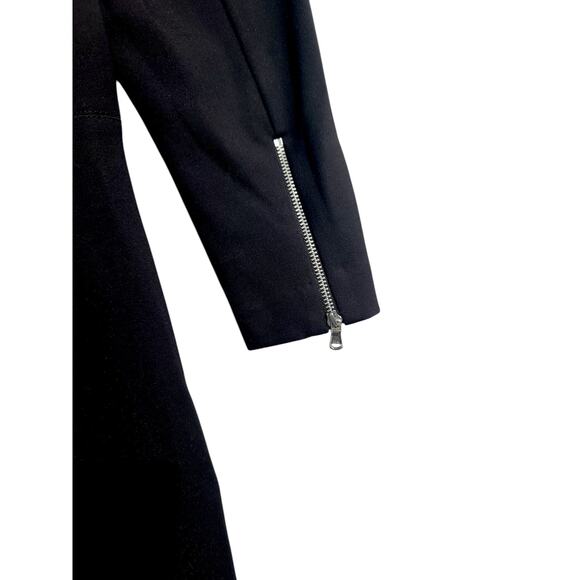 J. Crew Structured Knit Zip Career Sheath Dress Black - Picture 3 of 5